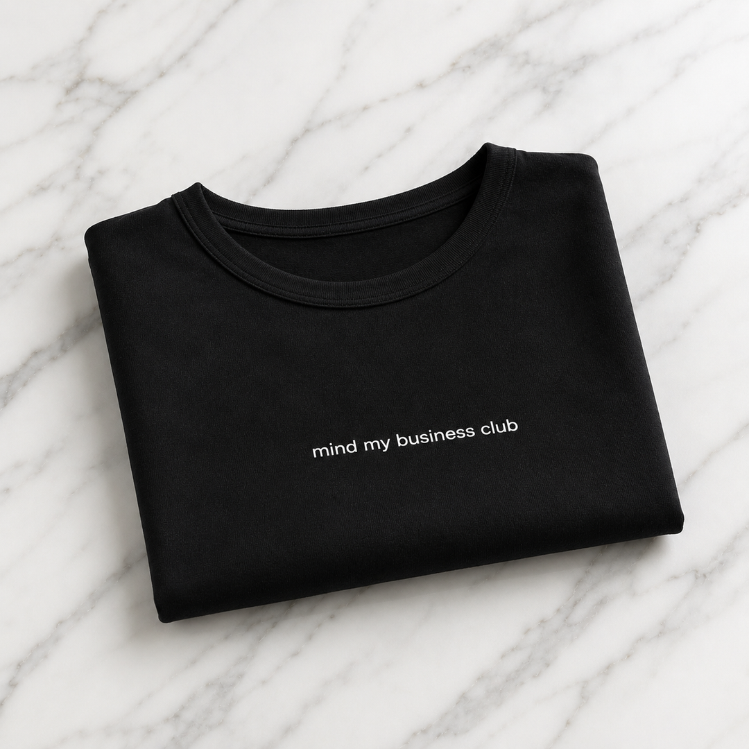 Mind My Business Club Crop Tee