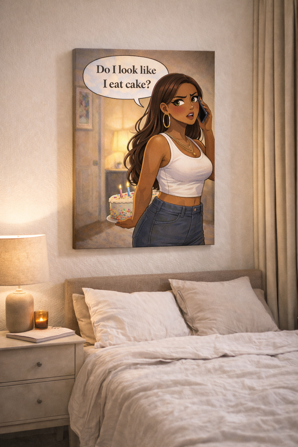 Wall Art- Do I look like I eat cake?